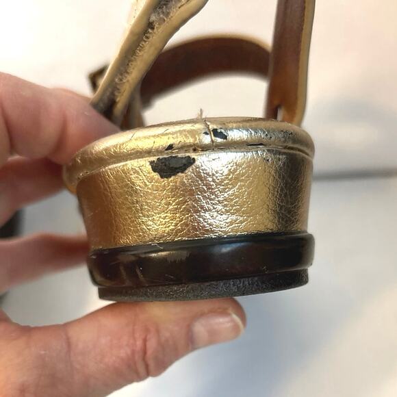 Sofft Metallic Strappy Buckle Sandals Women’s Size 8 - Picture 6 of 7